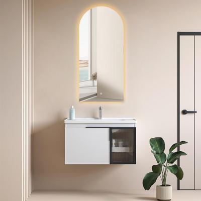 Badkamerspiegel met LED Verlichting en Verwarming 45x100cm - Afimera Archtoog - Randloos - Wandspiegel Ovaal - Touch Bediening - Dimbaar - Aanpasbare Lichtkleur