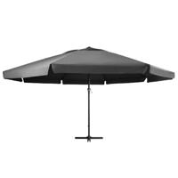 VidaXL Parasol met aluminium paal 600 cm antracietkleurig - thumbnail