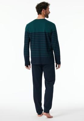 Schiesser Schiesser Pyjama Long petrol 181925 56/XXL