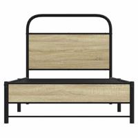Bedframe zonder matras bewerkt hout sonoma eikenkleur 80x200 cm - thumbnail