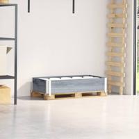 VidaXL Palletopzetrand 100x50 cm massief grenenhout grijs - thumbnail