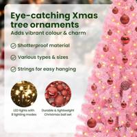 VidaXL Kerstboom met 150 led met standaard roze 120 cm pvc - thumbnail