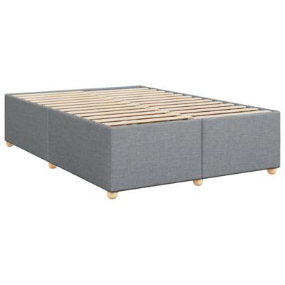 Boxspring met matras stof lichtgrijs 140x200 cm - thumbnail