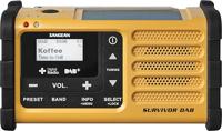 Sangean Survivor DAB Outdoorradio DAB+, VHF (FM) Noodradio Acculaadfunctie, Zaklamp, Oplaadbaar, Handslinger, Zonnepaneel Geel - thumbnail