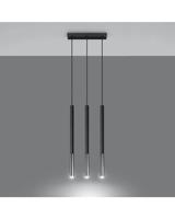 Hanglamp MOZAICA 3L zwart/chroom - thumbnail