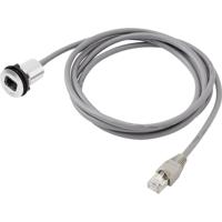 TRU COMPONENTS RJ45-01 RJ45-inbouwbus 1408770 Bus, inbouw, Stekker, recht Aantal polen (sensoren) 8P8C Zilver 1 stuk(s) - thumbnail