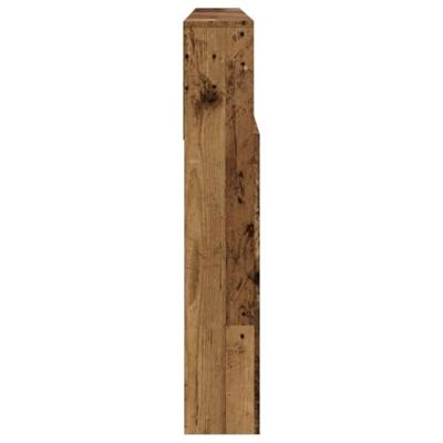 Hoofdbordkast 200x19x103,5 cm bewerkt hout oud houtkleurig