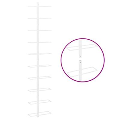 Wijnrek voor 10 flessen wandmontage metaal wit Wijnrek voor 10 flessen wandmontage metaal wit