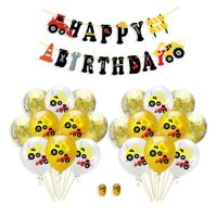 Bouw trekker opblaasbare lucht ballonnen verjaardag graafmachine voertuig banners baby douche Kids jongens Birthday Party Supplies pak: pak zes - thumbnail