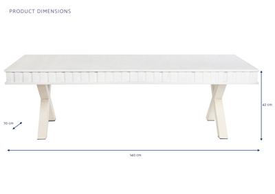 Hoofdtafel DKD Home Decor 140 x 70 x 42 cm Metaal Mangohout