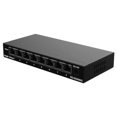 REYEE 8-poorts Gigabit Smart Switch, 8 Gigabit RJ45-poorten, desktopstalen behuizing