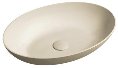 Vrijstaand Waskom Sapho Formigo 60x40 cm Geel