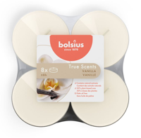 Bolsius geurtheelicht maxi true scents vanilla 8 stuks - thumbnail