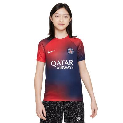Paris Saint-Germain Pre-Match Shirt Junior 2023/2024 - Maat 128 - Kleur: DonkerblauwRood | Soccerfanshop