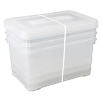 Curver opbergboxenset handy 3x50 l transparant - thumbnail