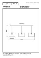 Lucide TANSELLE - Hanglamp - 3xE27 - Multicolor - thumbnail