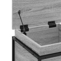 Opbergbox met deksel 40x40x51,5 cm bewerkt hout grijs sonoma - thumbnail