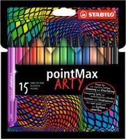 Stabilo pointmax fineliner arty, 15st. - thumbnail