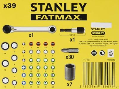 Stanley handgereedschap Bitset Expert Pro 1/4" - Ringsteeksleutel (40 delig) - 1-13-907 - thumbnail