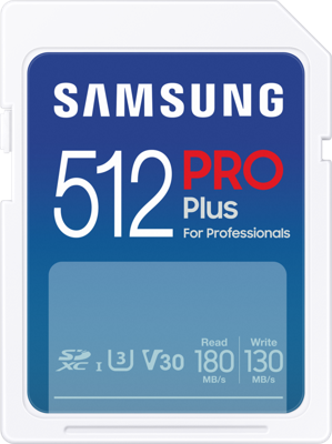Samsung PRO Plus SDXC 512GB UHS-I V30 met SD-Reader (2023)