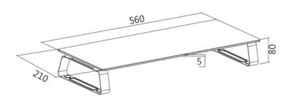 LogiLink BP0027 32 transparante monitorverhoger - thumbnail