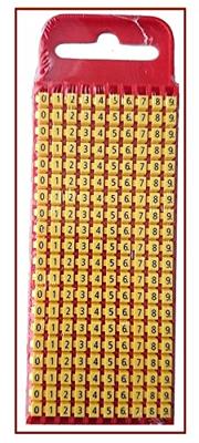HellermannTyton WIC1-0-9-PA-YE-T1 Markeerclip Opdruk 0 - 9 Buitendiameter 2 tot 2.80 mm 561-01101