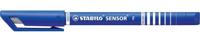 STABILO SENSOR, Fineliner, Fijn 0.3 mm, Met Meeverende Schrijfpunt- blauw, per stuk - thumbnail