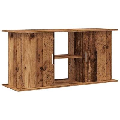 Aquariumstandaard 121x41x58 cm bewerkt hout oud houtkleurig