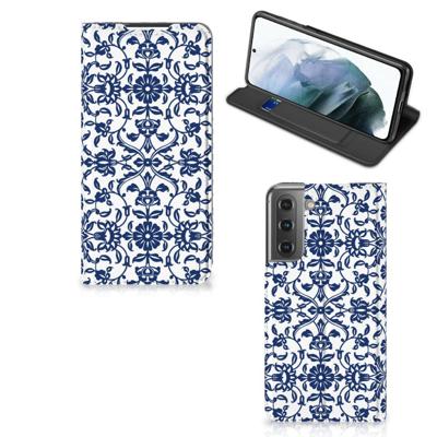 Samsung Galaxy S21 FE Smart Cover Flower Blue Samsung Galaxy S21 FE Smart Cover Flower Blue
