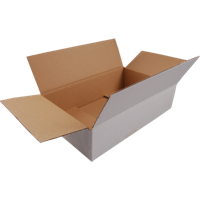 Amerikaanse vouwdoos 500x300x95mm wit per stuk - thumbnail