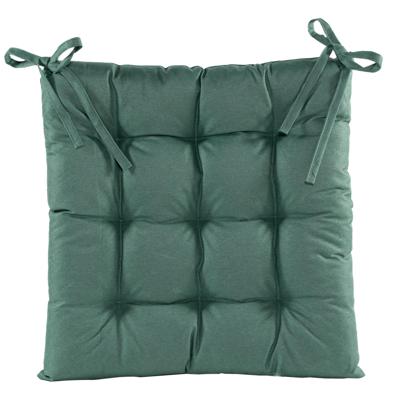 Anna's Collection zitkussen gewatteerd 38x38cm donkergroen