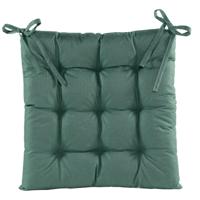 Anna's Collection zitkussen gewatteerd 38x38cm donkergroen - thumbnail