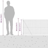 VidaXL Afrasteringspaal zilver 10 x 0,8 m (25 x 25 mm gaas) staal - thumbnail