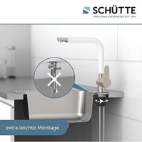 Keukenmengkraan Schutte Rio Hoge Draaibare Uitloop RVS en Mat Zwart - thumbnail