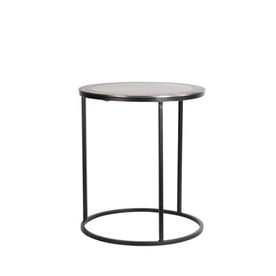 Light & Living Bijzettafel 'Talca' Set van 2 stuks, 40/50cm, kleur Antiek Koper/Zwart