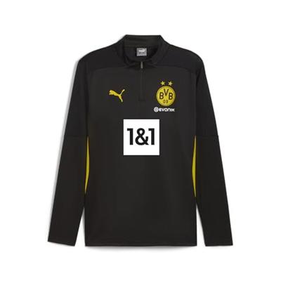 Borussia Dortmund 1/4 Zip Trainingspak Senior 2024/2025 Zwart - Maat L - Kleur: Zwart | Soccerfanshop Borussia Dortmund 1/4 Zip Trainingspak Senior 2024/2025 Zwart - Maat L - Kleur: Zwart | Soccerfanshop