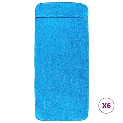 Strandhanddoeken 6 st 400 g/m² 60x135 cm stof turquoise