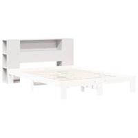 Hoofdbord met opbergruimte 150 cm massief grenenhout wit - thumbnail