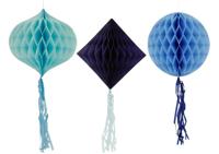 Honeycomb Set Bold Blue 3-Delig - thumbnail