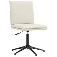 Eetkamerstoelen 2 st fluweel crèmekleurig - thumbnail