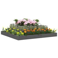 VidaXL Plantenbak 110x110x27 cm massief grenenhout grijs - thumbnail