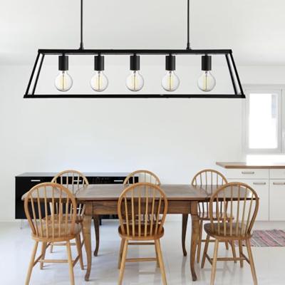 Searchlight Zwarte hanglampVoyager 5-lichts - 4614-5BK