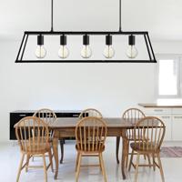 Searchlight Zwarte hanglampVoyager 5-lichts - 4614-5BK - thumbnail