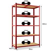 Monzana Metalen Opbergrek tot 875kg rood - thumbnail