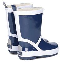 Playshoes regenlaarzen uni Marine Witte Streep-34-35 - thumbnail