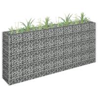 Gabion plantenbak verhoogd 180x30x90 cm gegalvaniseerd staal - thumbnail
