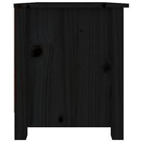 VidaXL Schoenenkast 70x38x45,5 cm massief grenenhout zwart - thumbnail