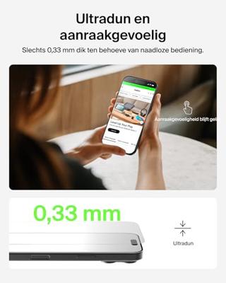 Belkin ScreenForce TemperedGlass Screenprotector voor iPhone Air, Krasbestendig, Stoot- en Valbescherming, met Easy Align-Frame voor Bevestiging Zonder Luchtbellen, 9H Gehard Glas, 2-Pack
