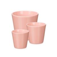 Pottenset Ibergarden Roze Klei Ø 14 cm Ø 22 cm Ø 17 cm 3 Onderdelen - thumbnail