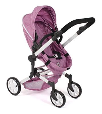 Combi-poppenwagen Linus Plus - Pink Jeans Combi-poppenwagen Linus Plus - Pink Jeans